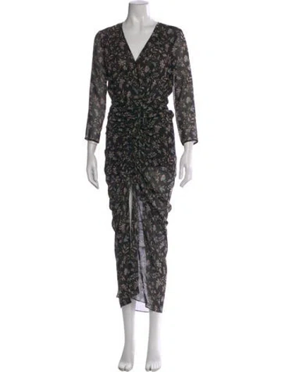 Pre-owned Veronica Beard Silk Long Dress In Black
