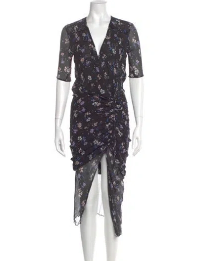 Pre-owned Veronica Beard Silk Long Dress In Black