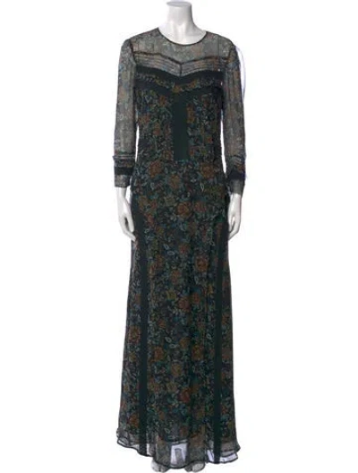 Pre-owned Veronica Beard Silk Long Dress In Black