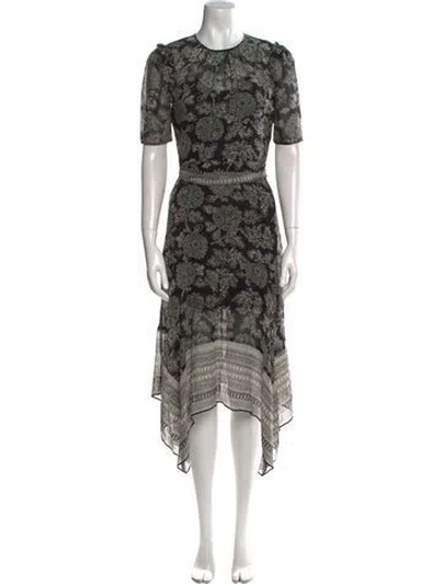 Pre-owned Veronica Beard Silk Long Dress In Black