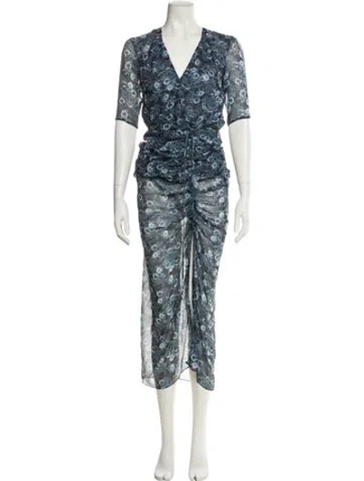 Pre-owned Veronica Beard Silk Long Dress In Black