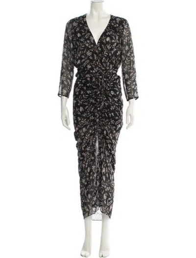 Pre-owned Veronica Beard Silk Long Dress In Black