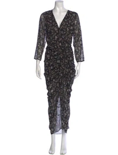 Pre-owned Veronica Beard Silk Long Dress In Black
