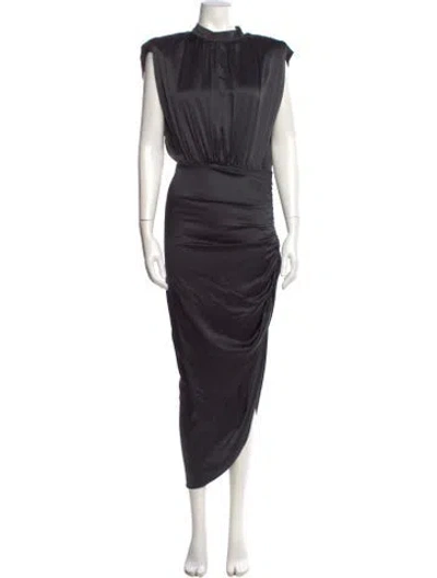 Pre-owned Veronica Beard Silk Long Dress In Black