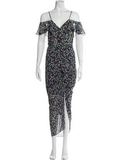 Pre-owned Veronica Beard Silk Long Dress In Black