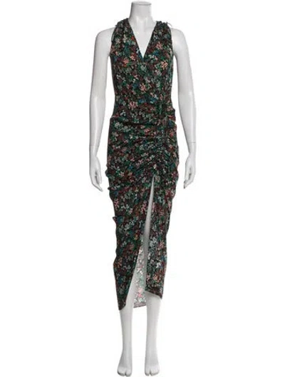 Pre-owned Veronica Beard Silk Long Dress In Black