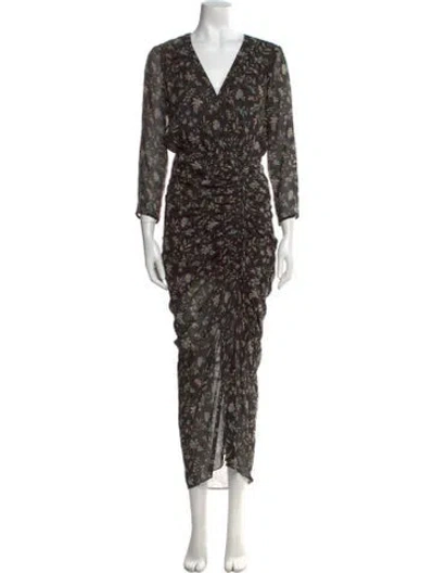 Pre-owned Veronica Beard Silk Long Dress In Black