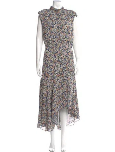 Pre-owned Veronica Beard Silk Long Dress In Black