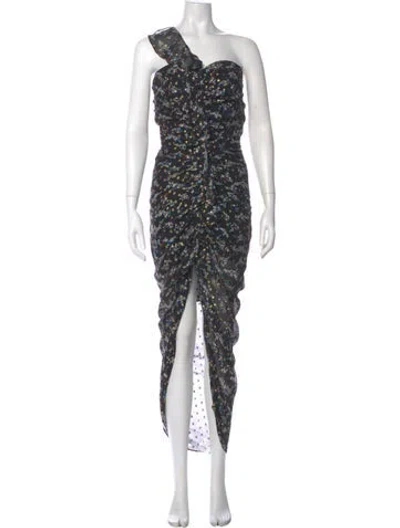 Pre-owned Veronica Beard Silk Long Dress In Black