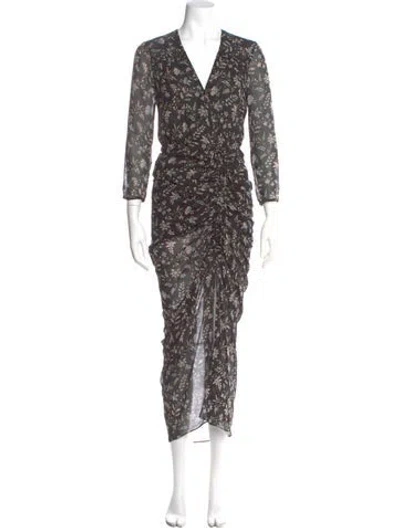 Pre-owned Veronica Beard Silk Long Dress In Black