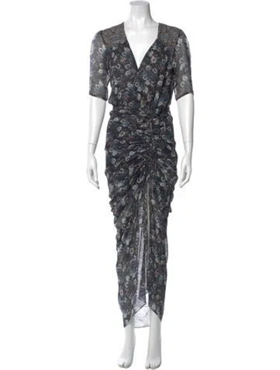 Pre-owned Veronica Beard Silk Long Dress In Black