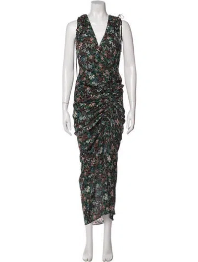 Pre-owned Veronica Beard Silk Long Dress In Black