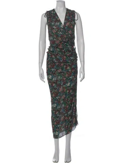Pre-owned Veronica Beard Silk Long Dress In Black