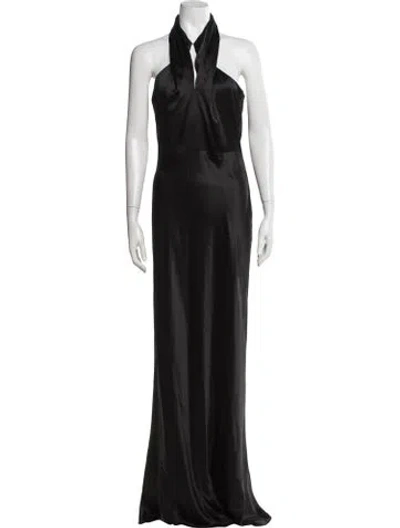 Pre-owned Veronica Beard Silk Long Dress In Black