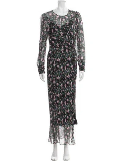 Pre-owned Veronica Beard Silk Long Dress In Black