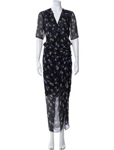 Pre-owned Veronica Beard Silk Long Dress In Black