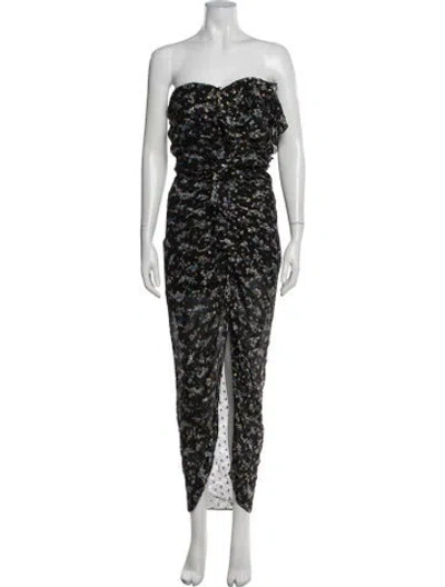 Pre-owned Veronica Beard Silk Long Dress In Black