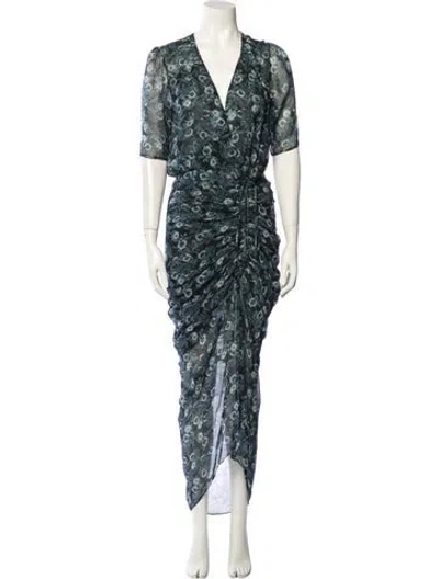 Pre-owned Veronica Beard Silk Long Dress In Blue