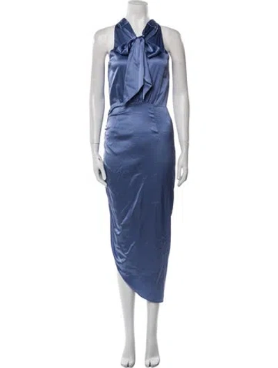 Pre-owned Veronica Beard Silk Long Dress In Blue