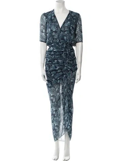 Pre-owned Veronica Beard Silk Long Dress In Blue