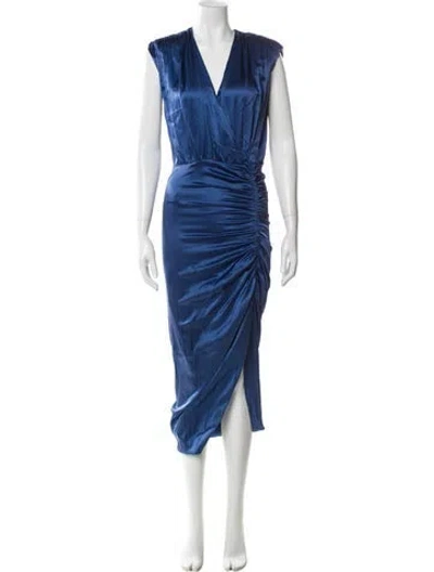 Pre-owned Veronica Beard Silk Long Dress In Blue
