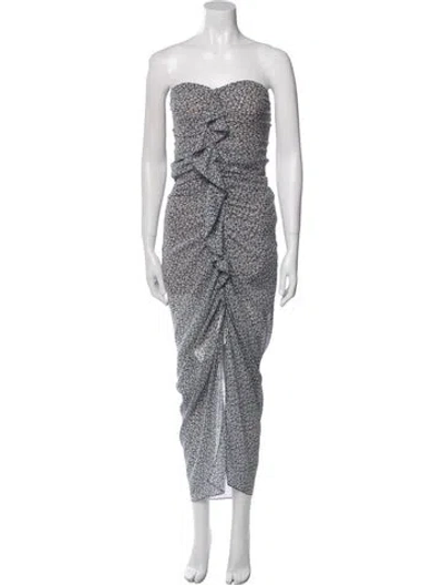 Pre-owned Veronica Beard Silk Long Dress In Blue