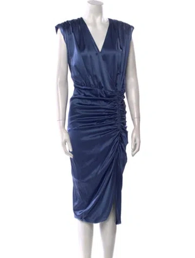 Pre-owned Veronica Beard Silk Long Dress In Blue