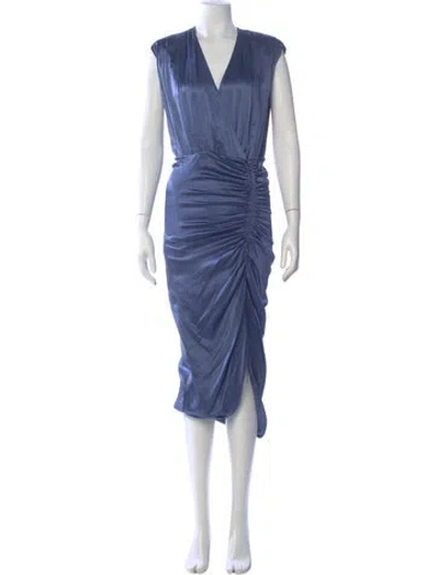 Pre-owned Veronica Beard Silk Long Dress In Blue