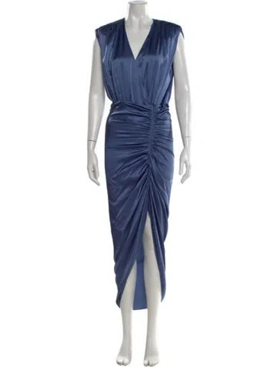 Pre-owned Veronica Beard Silk Long Dress In Blue