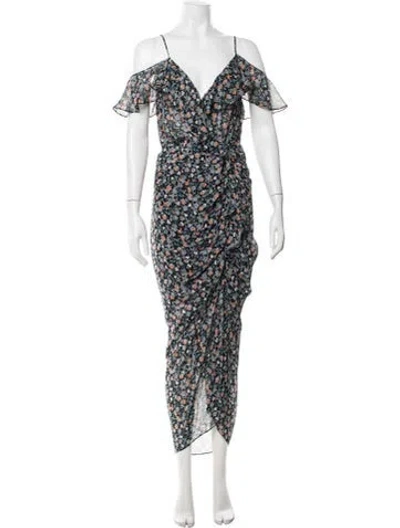 Pre-owned Veronica Beard Silk Long Dress In Blue