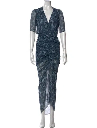 Pre-owned Veronica Beard Silk Long Dress In Blue
