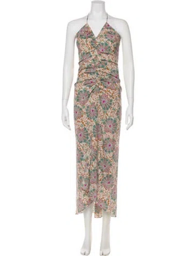 Pre-owned Veronica Beard Silk Long Dress In Brown