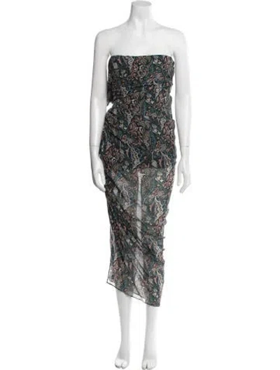 Pre-owned Veronica Beard Silk Long Dress In Green