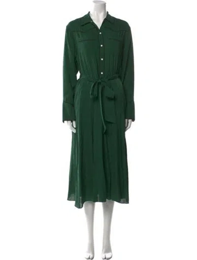 Pre-owned Veronica Beard Silk Long Dress In Green