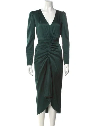 Pre-owned Veronica Beard Silk Long Dress In Green