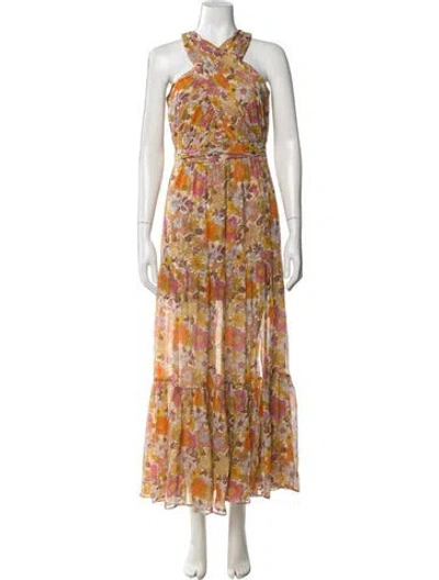 Pre-owned Veronica Beard Silk Long Dress In Green