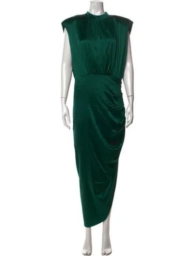 Pre-owned Veronica Beard Silk Long Dress In Green