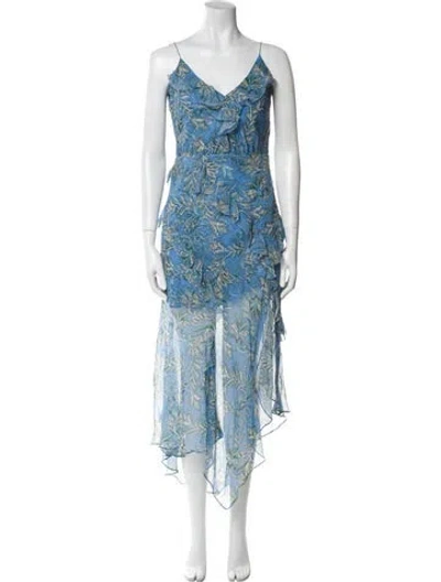 Pre-owned Veronica Beard Silk Long Dress In Multi