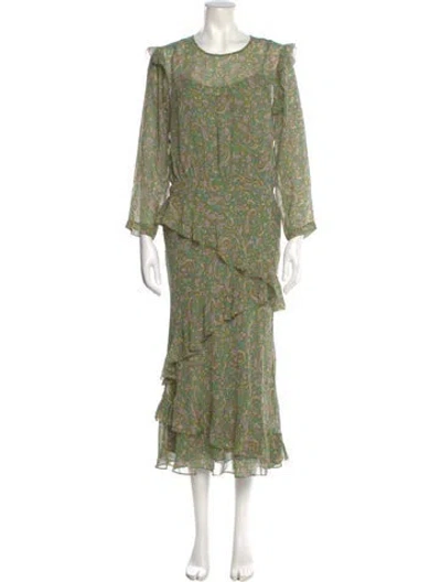 Pre-owned Veronica Beard Silk Long Dress In Multi