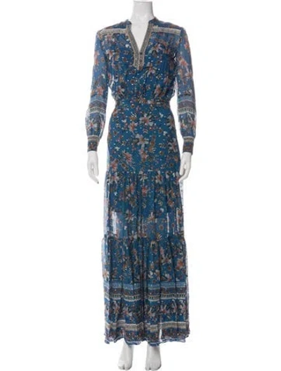 Pre-owned Veronica Beard Silk Long Dress In Multi