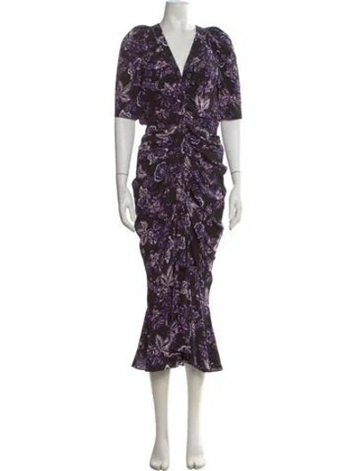 Pre-owned Veronica Beard Silk Long Dress In Multi