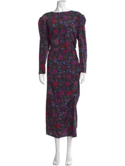 Pre-owned Veronica Beard Silk Long Dress In Multi