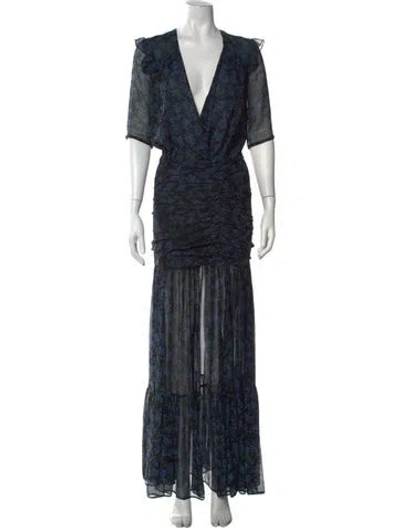 Pre-owned Veronica Beard Silk Long Dress In Multi