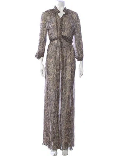 Pre-owned Veronica Beard Silk Long Dress In Neutral