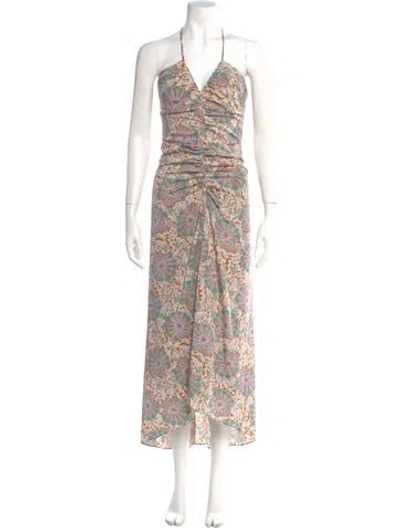 Pre-owned Veronica Beard Silk Long Dress In Neutral