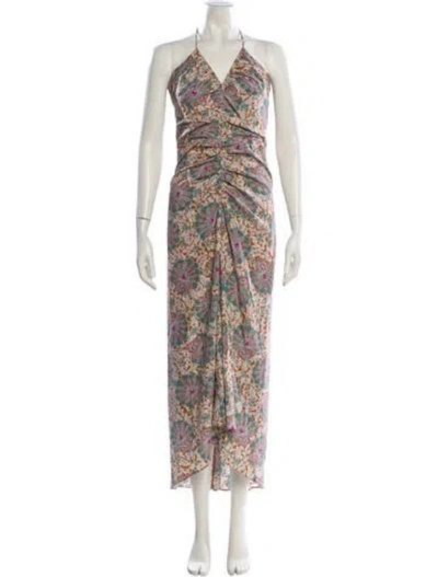 Pre-owned Veronica Beard Silk Long Dress In Neutral