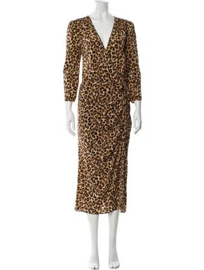 Pre-owned Veronica Beard Silk Long Dress In Neutral