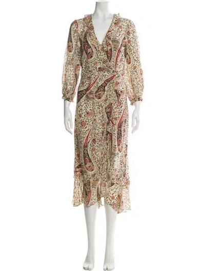 Pre-owned Veronica Beard Silk Long Dress In Neutral