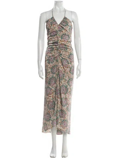 Pre-owned Veronica Beard Silk Long Dress In Neutral