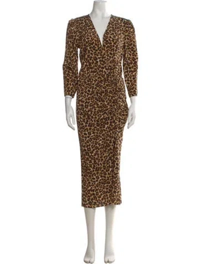Pre-owned Veronica Beard Silk Long Dress In Neutral